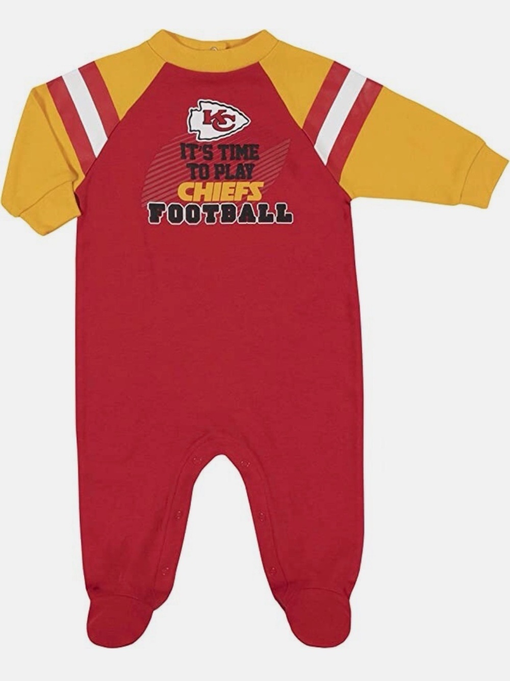 NFL Kansas City Chiefs Red and Gold Footed One-Piece